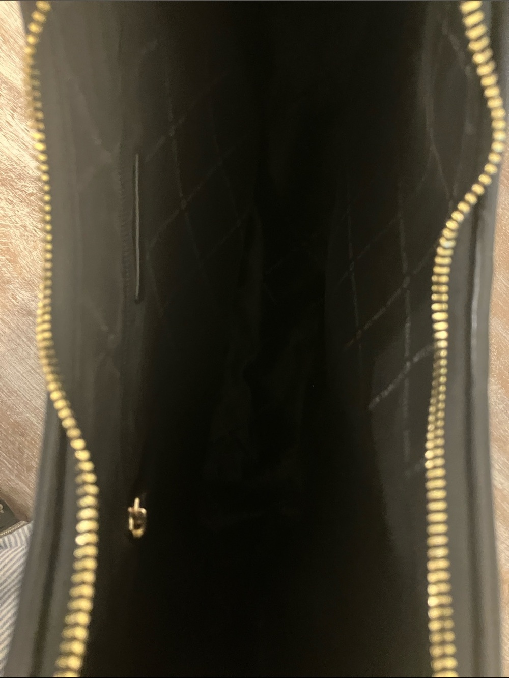 Michael Kors Black Woven Hobo Shoulder Bag with Gold Accents - Picture 10 of 10